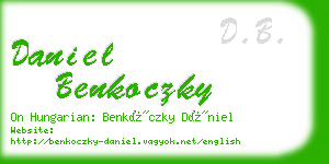 daniel benkoczky business card